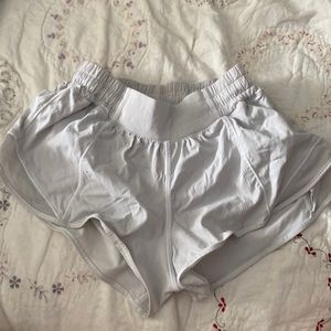 White lulu shorts
